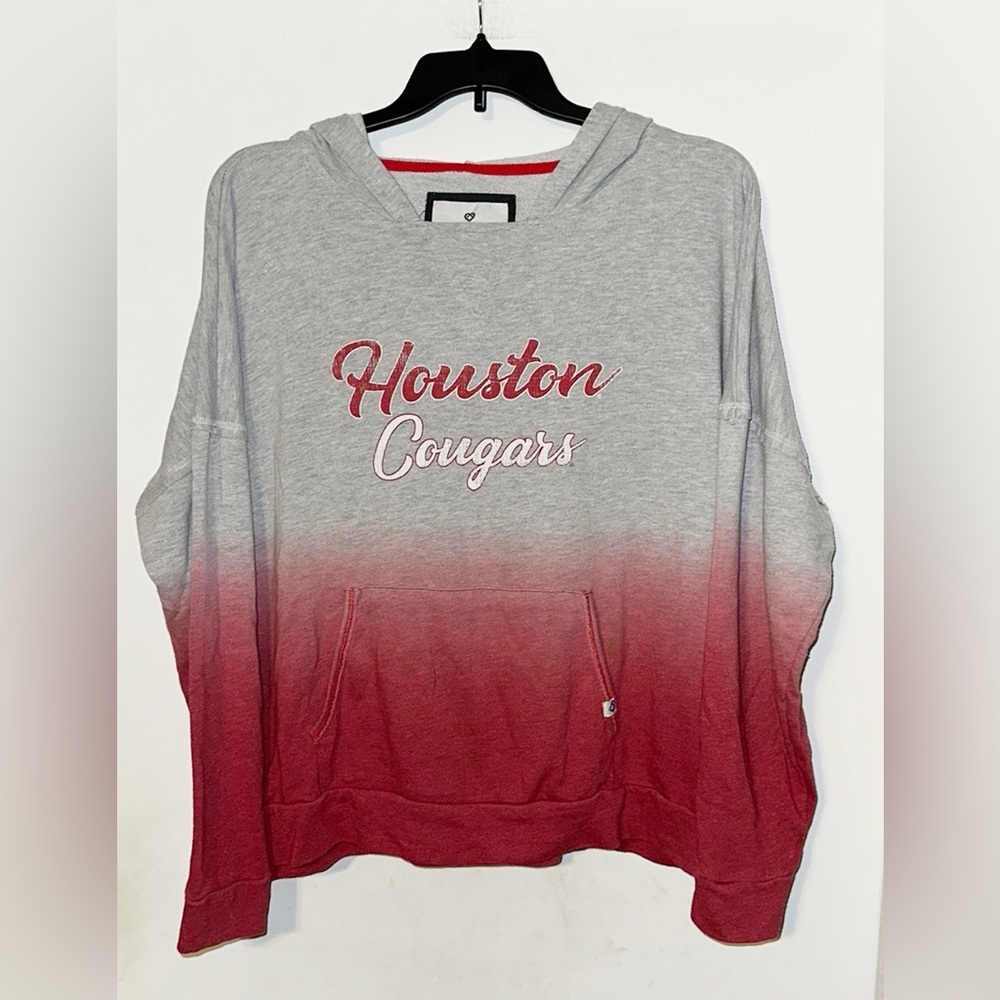 Houston Cougars Lightweight Unisex Hoodie EUC SZ Men XL OR Womens 2-3X